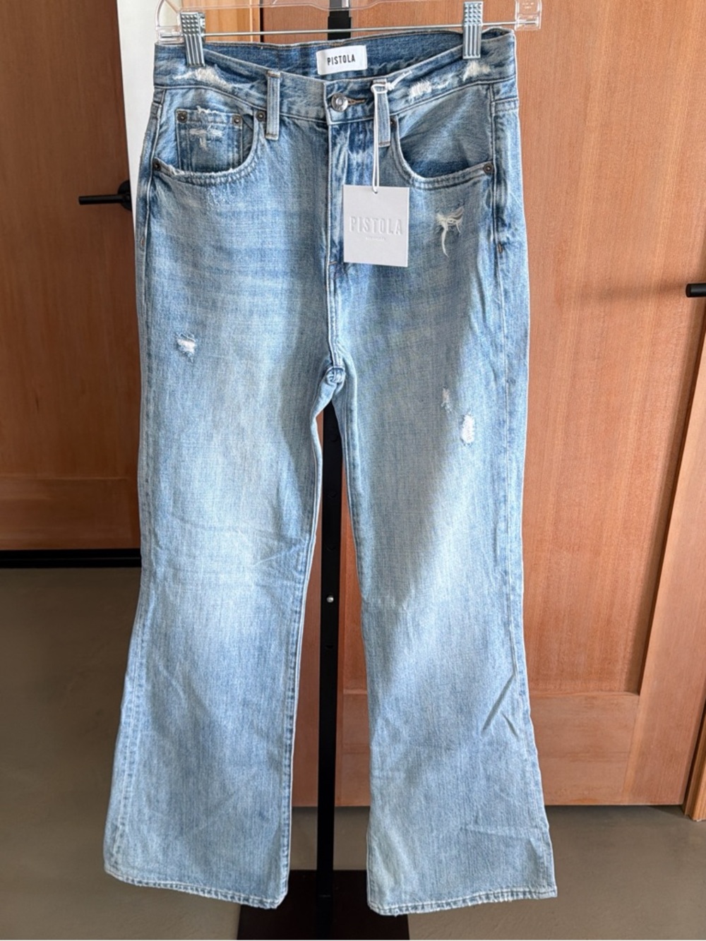 Pistola Light Blue Distressed High-Rise Jeans